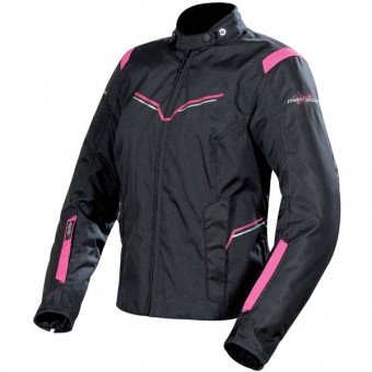 Cazadora moto Mac Adam Aster Negro Rosa