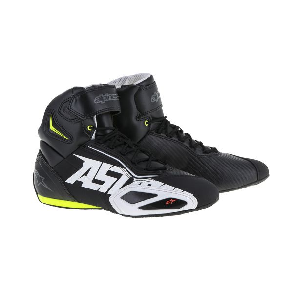 Deportivas Moto Alpinestars Faster 2 Black White Yellow Fluo