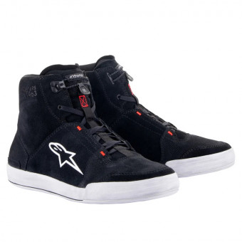 Deportivas Moto Alpinestars Chrome Black Cool Grey Red Fluo Deportivas Moto Alpinestars Chrome Black Cool Grey Red Fluo