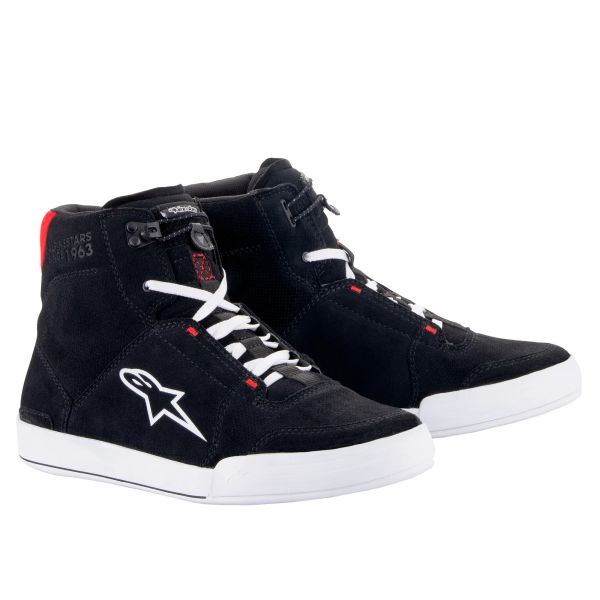 Deportivas Moto Alpinestars Cromo Negro Blanco Rojo brillante Deportivas Moto Alpinestars Cromo Negro Blanco Rojo brillante
