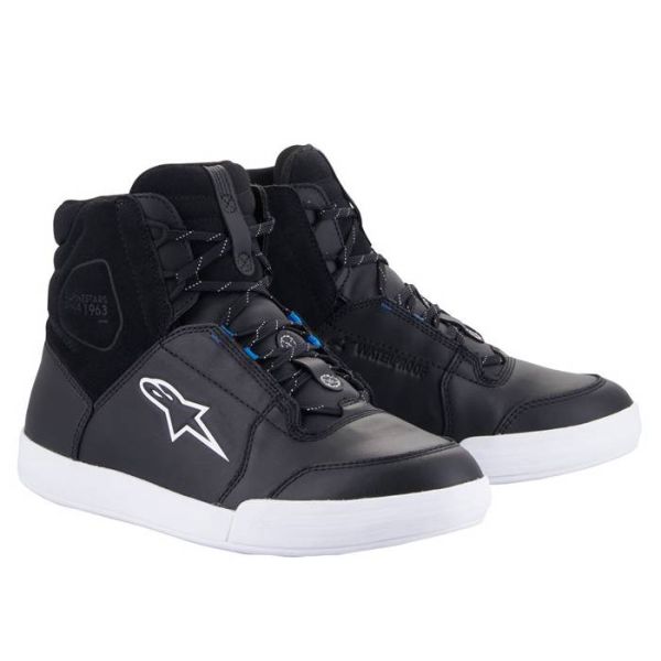 Deportivas Moto Alpinestars Cromo Drystar Negro Blanco Azul