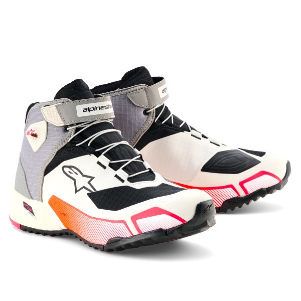 Deportivas Moto Alpinestars CR-X Women Drystar White Mid Gray Black Diva Pink