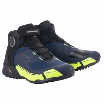 Deportivas Moto Alpinestars CR-X Drystar Negro Azul Oscuro Amarillo Fluo Deportivas Moto Alpinestars CR-X Drystar Negro Azul Oscuro Amarillo Fluo