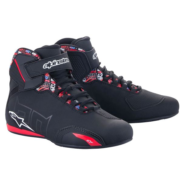 Deportivas Moto Alpinestars FQ20 Sektor Black Bright Red