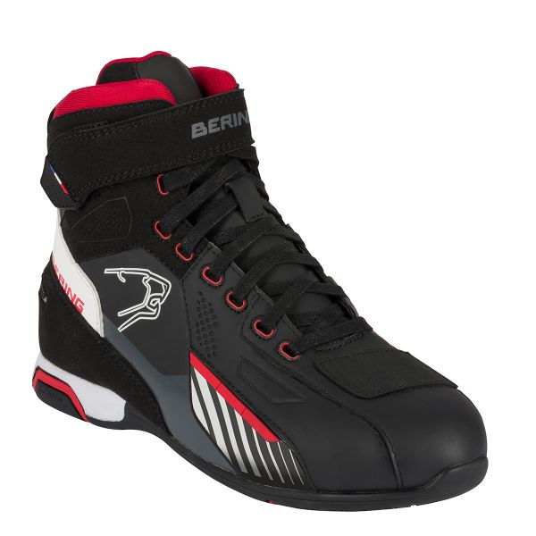 Deportivas Moto Bering Tiger Waterproof Black White Red Deportivas Moto Bering Tiger Waterproof Black White Red