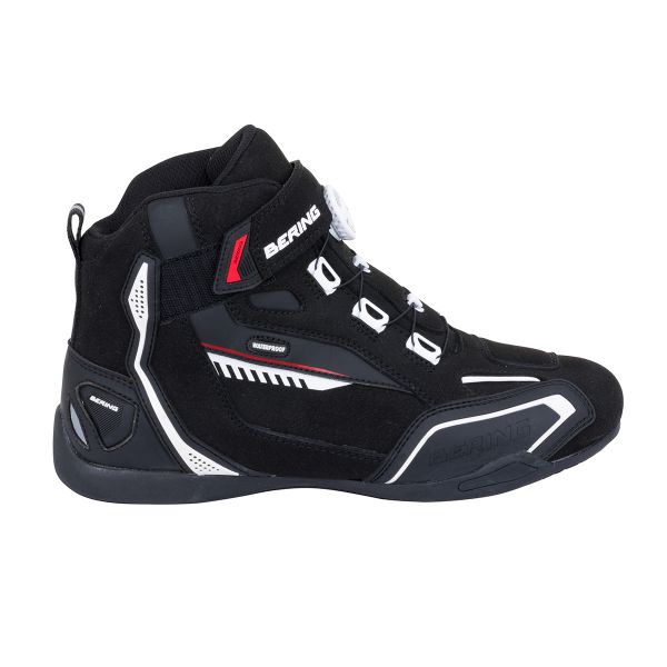 Deportivas Moto Bering Walter Waterproof Black White Red