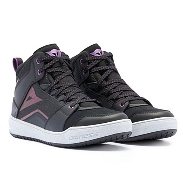 Deportivas Moto Dainese Suburb D-WP Woman Black White Metal Purple