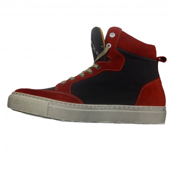 Deportivas Moto Helstons Kobe Armalith Leather Red Grey Deportivas Moto Helstons Kobe Armalith Leather Red Grey