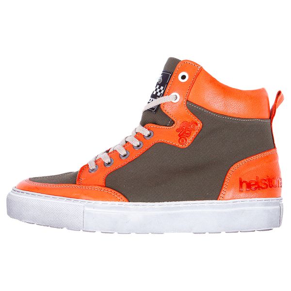 Deportivas Moto Helstons Maya Armalith Leather Kaki Orange Deportivas Moto Helstons Maya Armalith Leather Kaki Orange