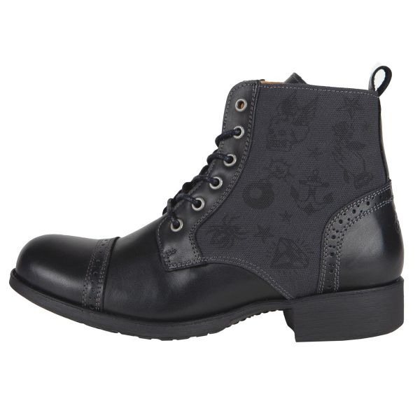 Deportivas Moto Helstons Mehari Leather Black Grey