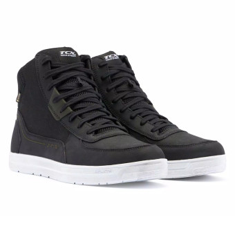 Deportivas Moto TCX Mood 2 Gore-Tex Negro Blanco Verde