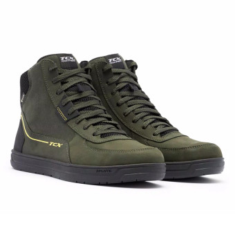 Deportivas Moto TCX Mood 2 Gore-Tex Verde Negro Amarillo
