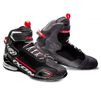 Deportivas Moto Ixon Bull Knit Black White Red
