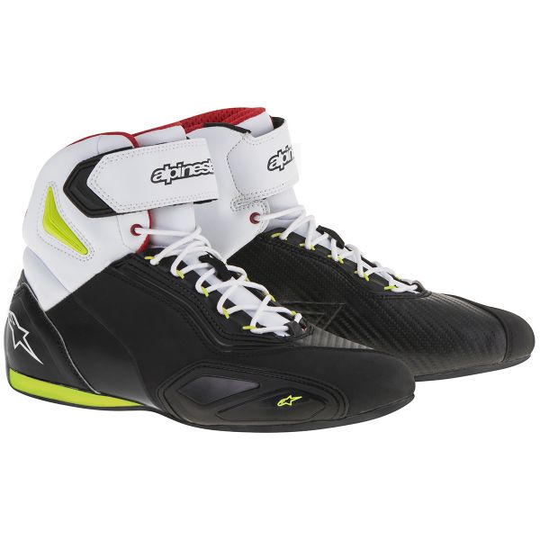 Deportivas Moto Alpinestars Faster 2 Black Yellow Fluo Red