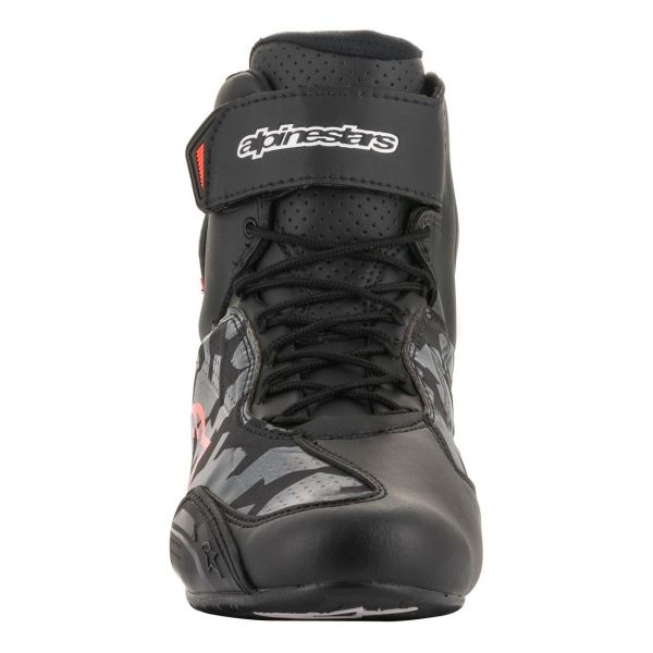 Alpinestars Faster 3 Negro Gris Camuflaje Rojo Fluo