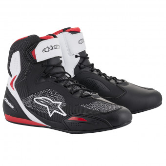 Deportivas Moto Alpinestars Faster 3 Rideknit Black White Red Deportivas Moto Alpinestars Faster 3 Rideknit Black White Red