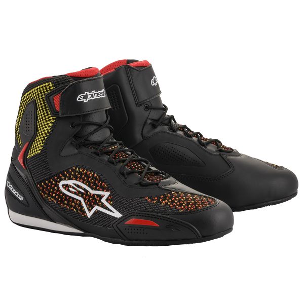 Deportivas Moto Alpinestars Faster 3 Rideknit Black Yellow Red