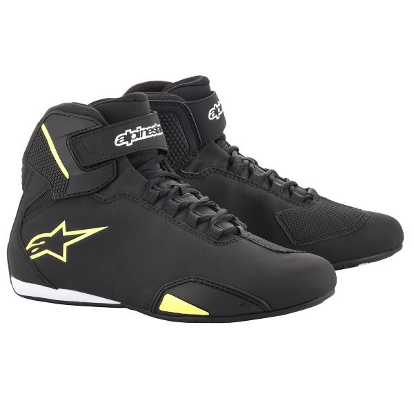 Deportivas Moto Alpinestars Sektor Negro Amarillo Fluo Deportivas Moto Alpinestars Sektor Negro Amarillo Fluo