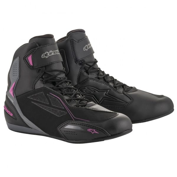 Deportivas Moto Alpinestars Stella Faster 3 Drystar Negro Gris Oscuro Fucsia Deportivas Moto Alpinestars Stella Faster 3 Drystar Negro Gris Oscuro Fucsia