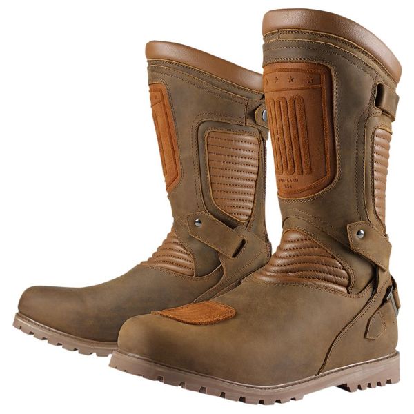 Botas Moto  ICON 1000 Prep Waterproof Brown