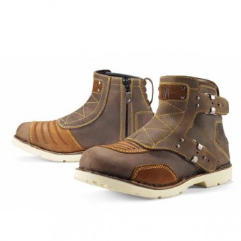 Botas Moto  ICON El Bajo Oiled Brown