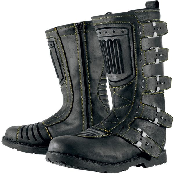 Botas Moto  ICON Elsinore Johnny Black