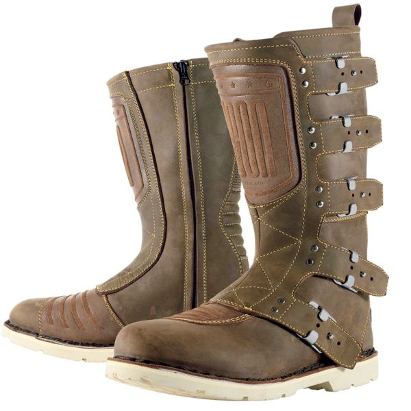 Botas Moto  ICON Elsinore Oiled Brown