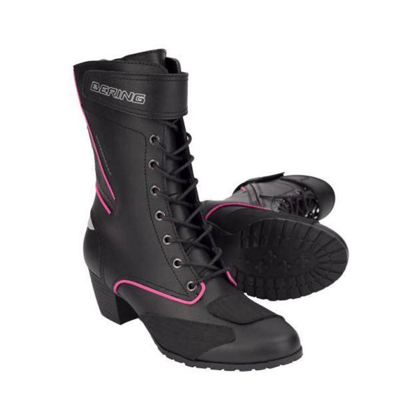 Botas Moto  Bering Lady Morgane Black Fuchsia