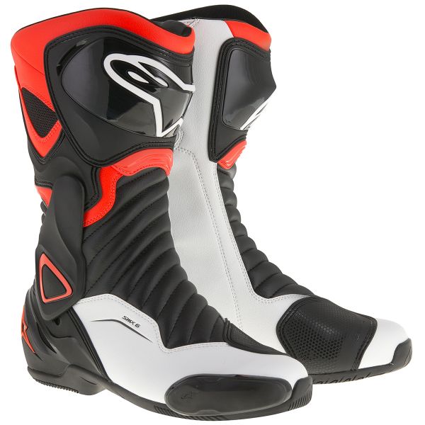 Botas Moto  Alpinestars SMX-6 V2 Black Red Fluo White