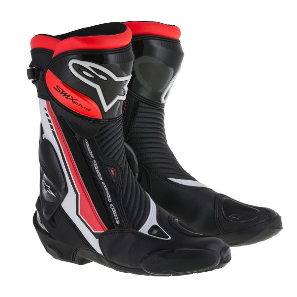 Botas Moto  Alpinestars SMX Plus White Black Red Fluo