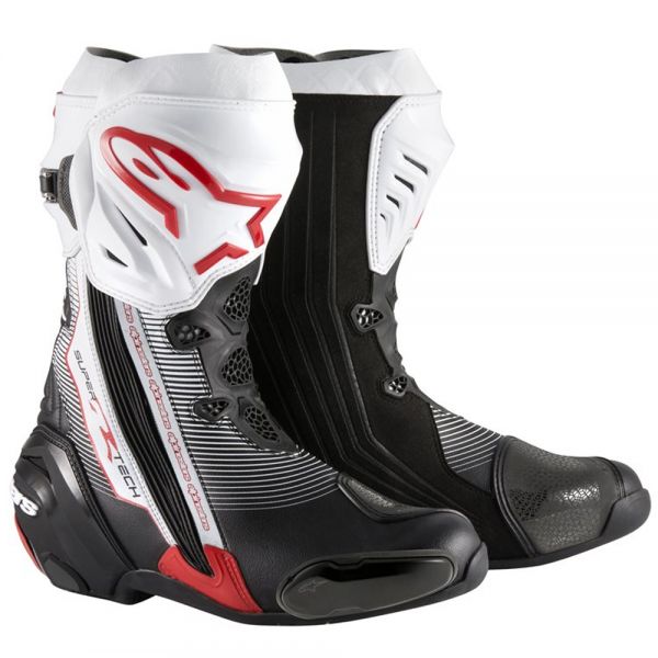 Botas Moto  Alpinestars Supertech R Black Red White