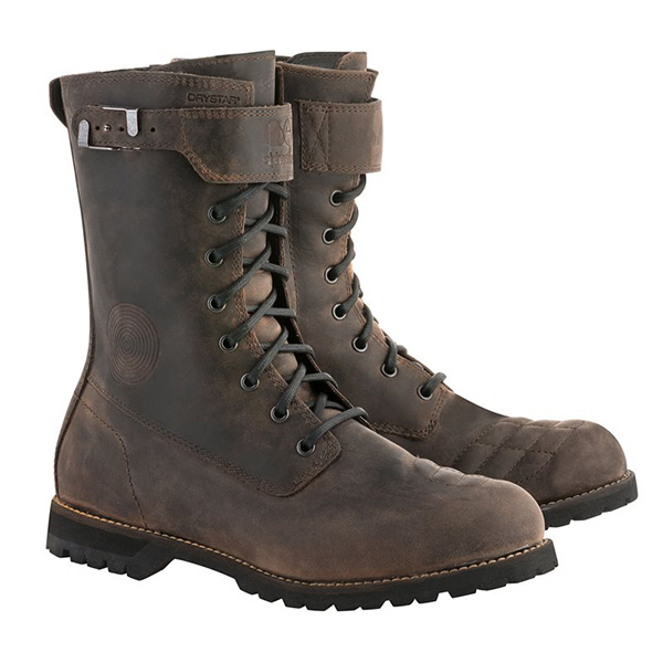 Botas Moto  Alpinestars Firm Drystar Dark Brown Oiled