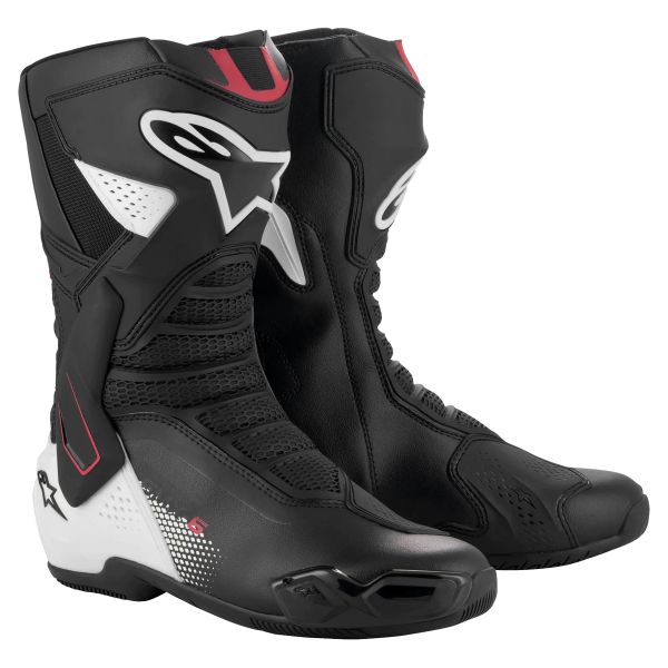 Botas Moto  Alpinestars SMX-6 V3 Negro Blanco Rojo Botas Moto  Alpinestars SMX-6 V3 Negro Blanco Rojo