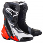 Botas Moto  Alpinestars Bota Supertech R Negro Rojo Fluo Blanco Gris
