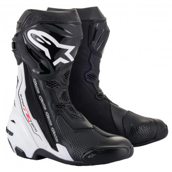 Botas Moto  Alpinestars Bota Supertech R Negra Blanca Botas Moto  Alpinestars Bota Supertech R Negra Blanca