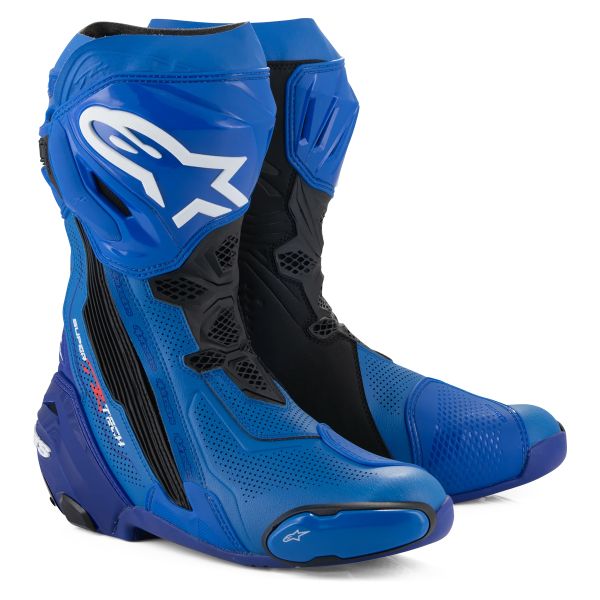 Botas Moto  Alpinestars Supertech R Vented Azul Negro Botas Moto  Alpinestars Supertech R Vented Azul Negro