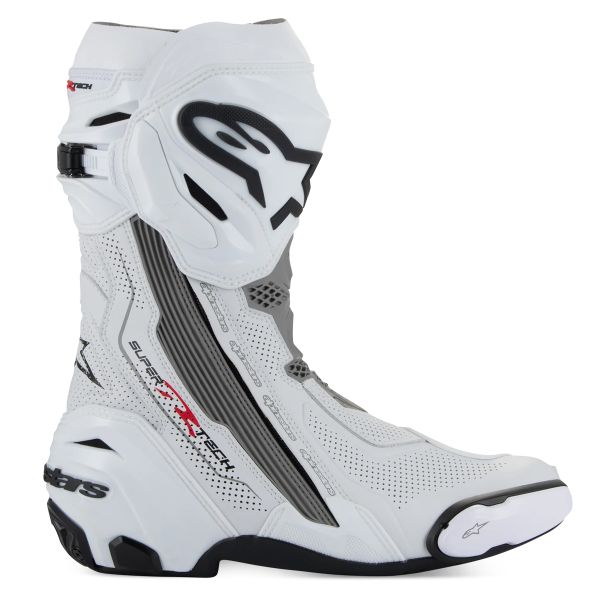 Alpinestars Supertech R Vented Blanco Gris Medio Negro