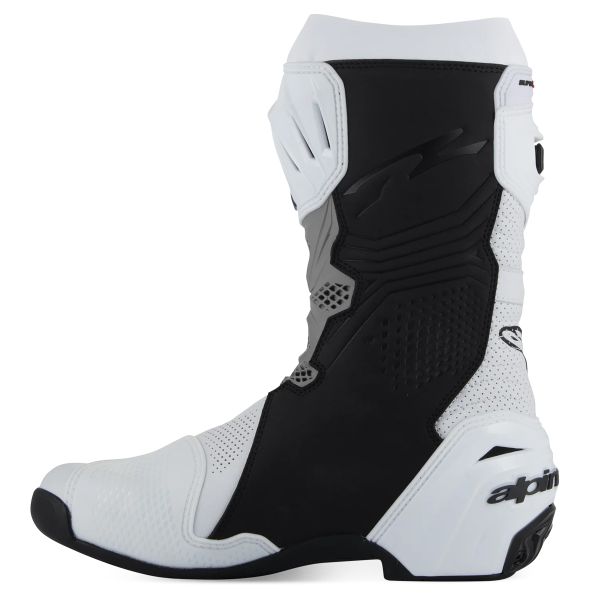 Alpinestars Supertech R Vented Blanco Gris Medio Negro