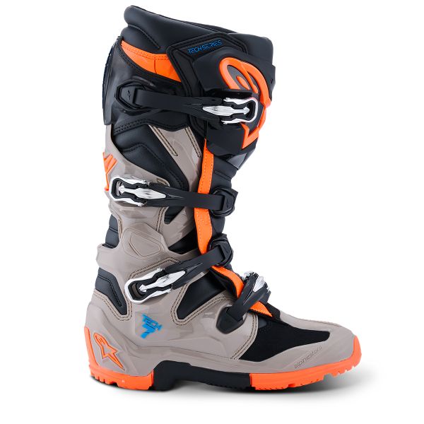 Alpinestars Tech 7 Enduro Black Warm Gray Orange Fluo