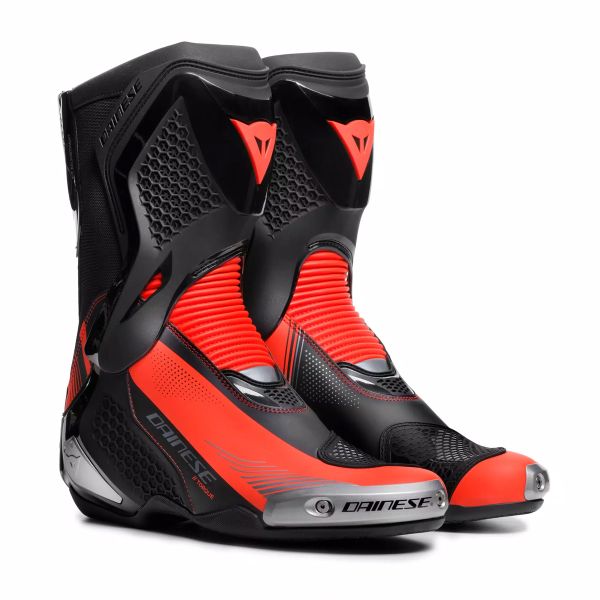 Botas Moto  Dainese Torque 4 Negro Rojo Fluo Botas Moto  Dainese Torque 4 Negro Rojo Fluo
