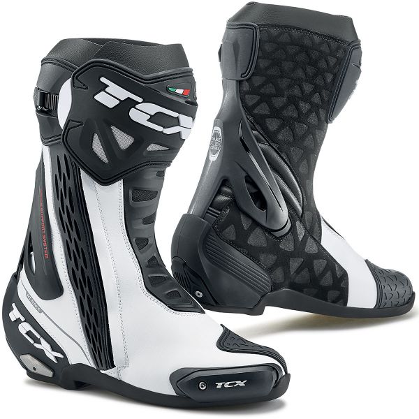 Botas Moto  TCX RT-Race White Black