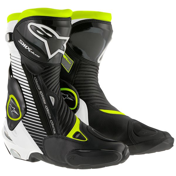 Botas Moto  Alpinestars SMX Plus Black White Yellow Fluo