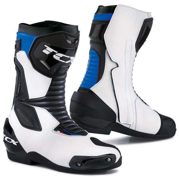 Botas Moto  TCX RT-Race Pro Air Blanco Negro Azul