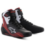 Calzado Moto Alpinestars Faster 4 Negro Blanco Rojo Oscuro