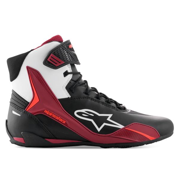 Alpinestars Faster 4 Negro Blanco Rojo Oscuro
