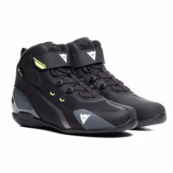 Calzado Moto Dainese Herian D-WP Black White Yellow Fluo