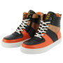 Calzado Moto Helstons Run Negro Naranja Beige
