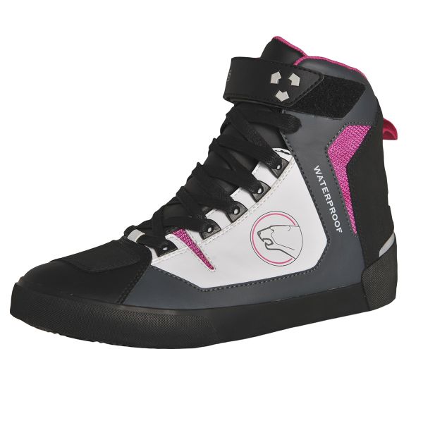 Calzado Moto Bering Lady Swinton Gris Blanco Fushia