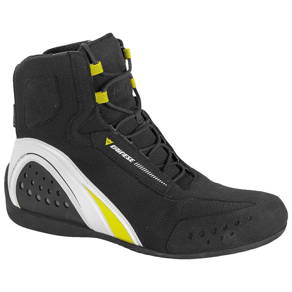 Calzado Moto Dainese Motorshoe D-WP Black White Yellow Fluo