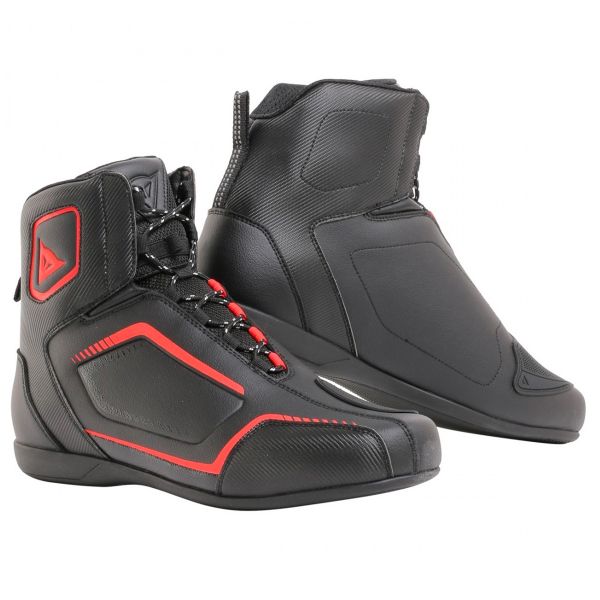 Calzado Moto Dainese Raptors Black Fluo Red